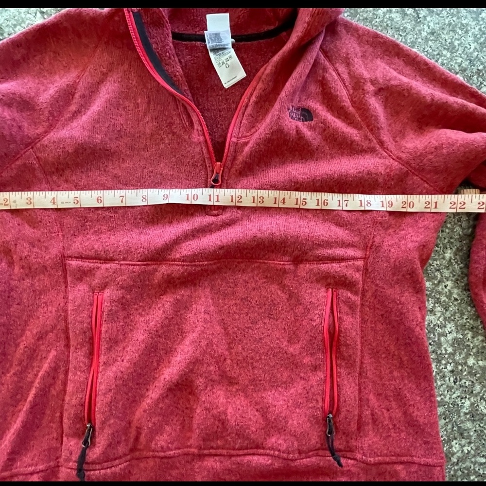 The North Face Hoodie Pullover size large Heathered red - Picture 4 of 7